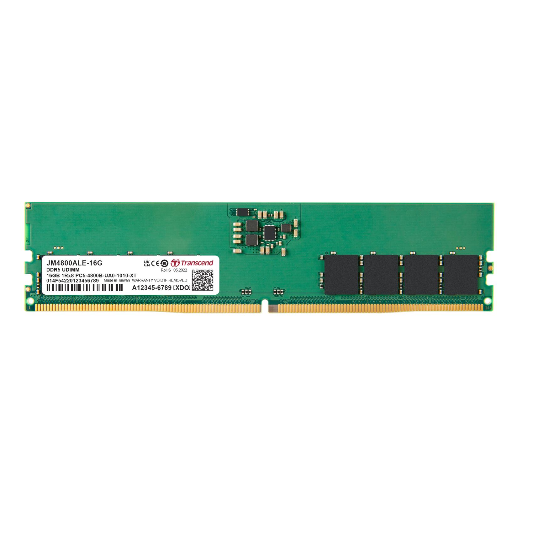 Transcend 16GB JM DDR5 4800 U-DIMM 1RX8 2GX8